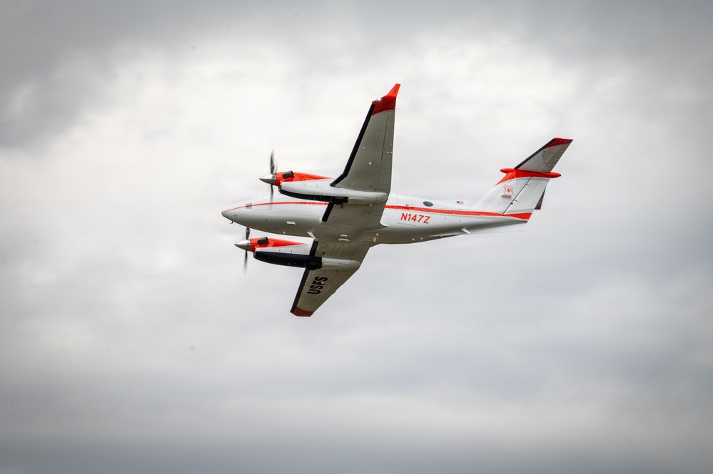 Lead Plane Flies over Sacramento Wilderness