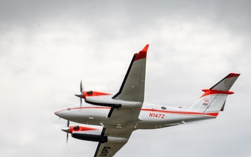 Lead Plane Flies over Sacramento Wilderness