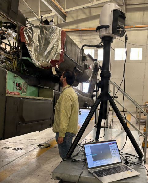 CCAD Engineering Leverages Mobile Blue Light Scanning for AH-64 Field Inspection