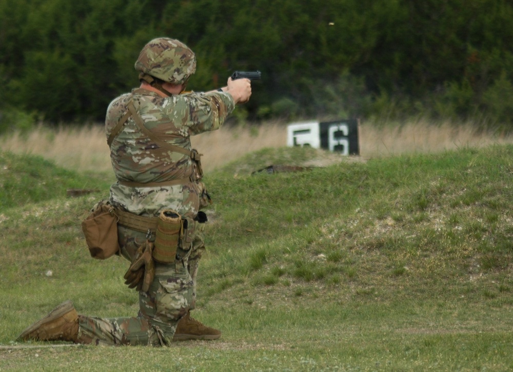 Reserve Officer Maintains Readiness with Pistol Qualification