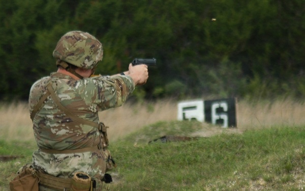 Reserve Officer Maintains Readiness with Pistol Qualification