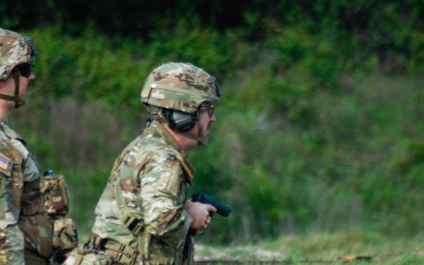Reserve Officer Stays Vigilant During Weapons Qualification