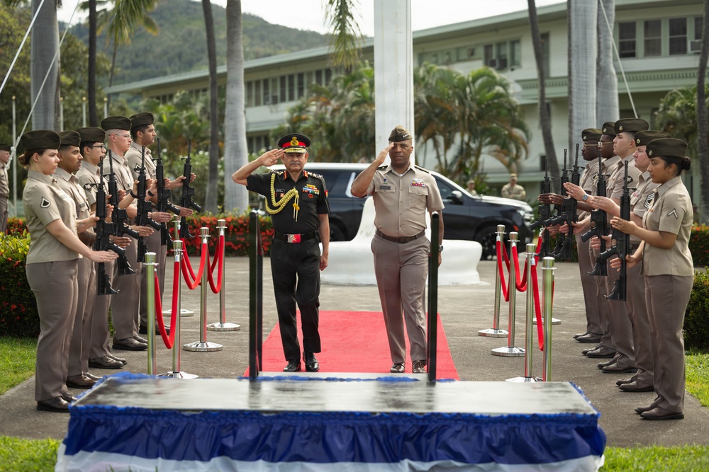 Honor Ceremony at historic Palm Circle, Fort Shafter, Hawaii