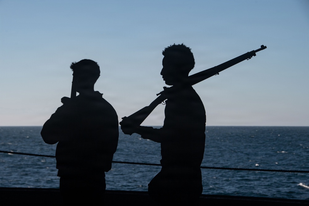 Sailors Conduct Ceremonial Drill