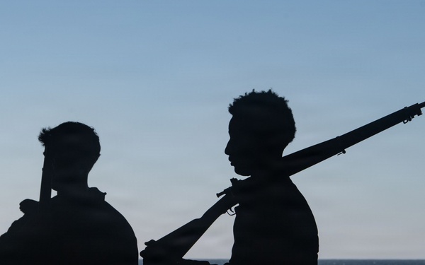 Sailors Conduct Ceremonial Drill