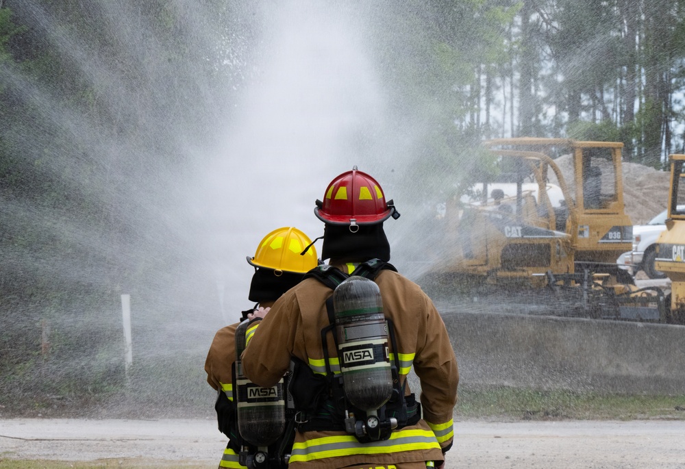 Under pressure: Firefighters undergo live-fire evaluations