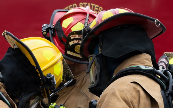 Under pressure: Firefighters undergo live-fire evaluations