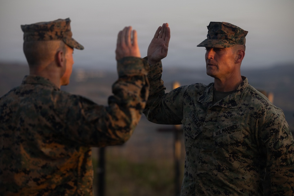 Sgt. Maj. John A. Trickler summits First Sergeant’s Hill for promotion ceremony