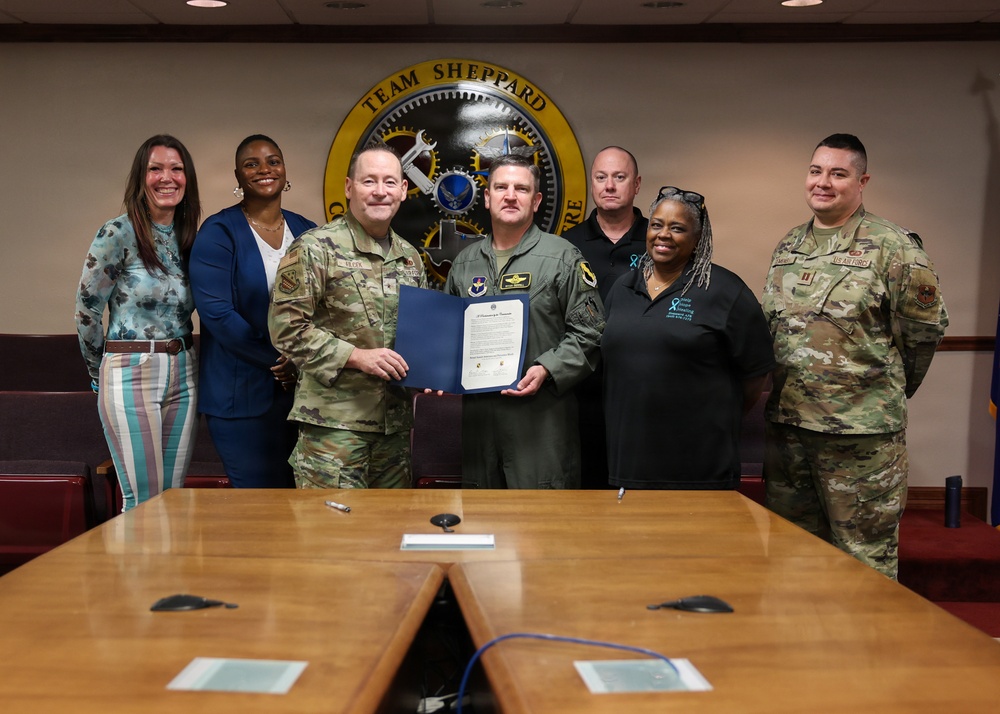 Three Proclamations, One Community: A Month of Awareness and Support at Sheppard AFB