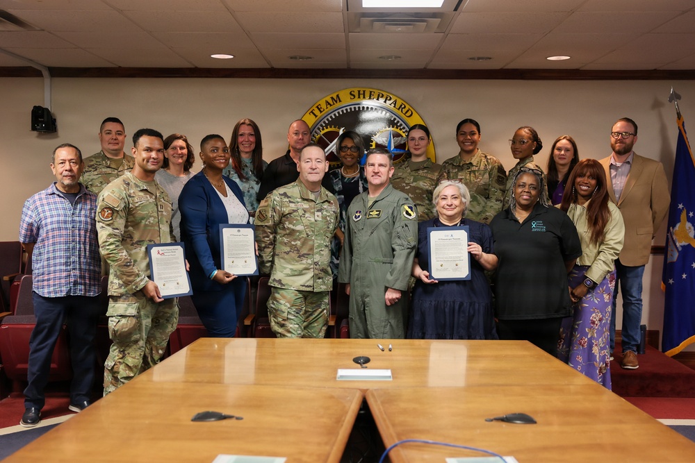 Three Proclamations, One Community: A Month of Awareness and Support at Sheppard AFB