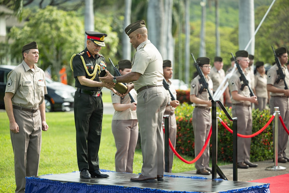 Honor Ceremony at Historic Palm Circle, Fort Shafter, Hawaii