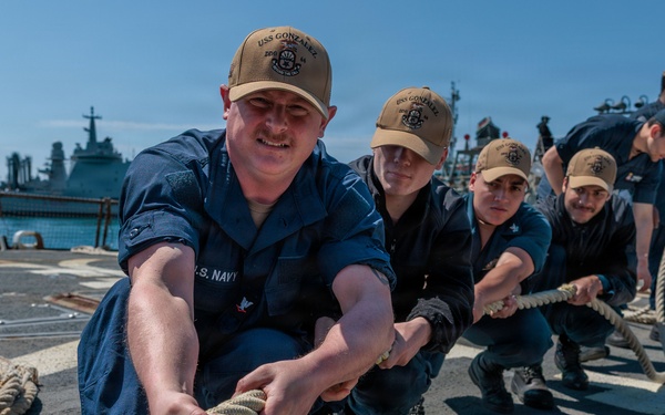 Sea and Anchor aboard USS Gonzalez (DDG 66)