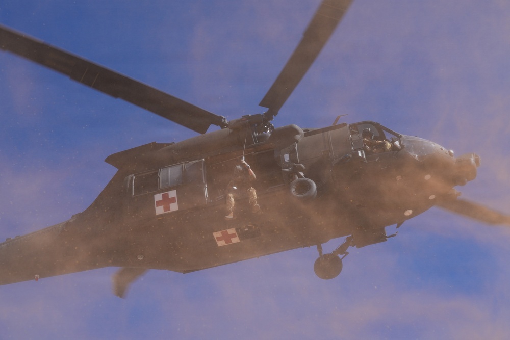 1st Armored Division CAB and HHBN conduct MEDEVAC cross-training
