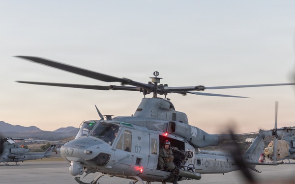 U.S. Marines with HMLA-169 provide close air support to 1st Recon Bn