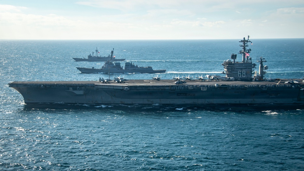 Chilean Navy and Nimitz Carrier Strike Group Photo Exercise