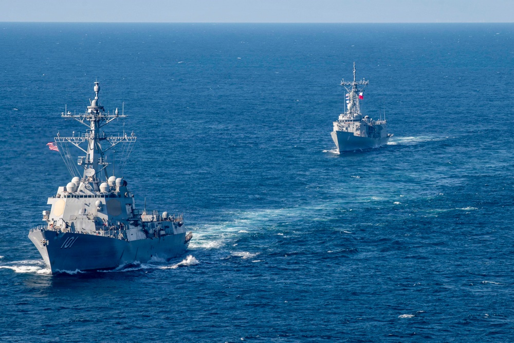 Chilean Navy and Nimitz Carrier Strike Group Photo Exercise