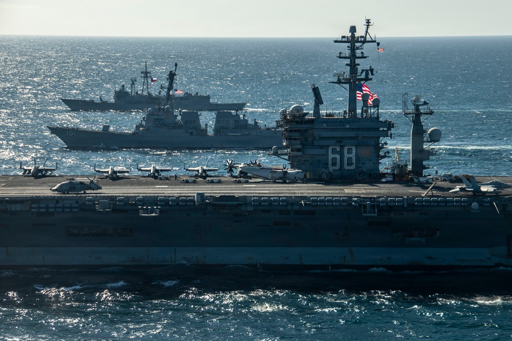 Chilean Navy and Nimitz Carrier Strike Group Photo Exercise