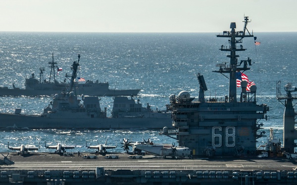 Chilean Navy and Nimitz Carrier Strike Group Photo Exercise