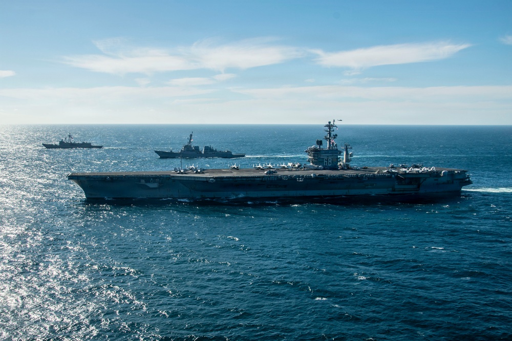Chilean Navy and Nimitz Carrier Strike Group Photo Exercise