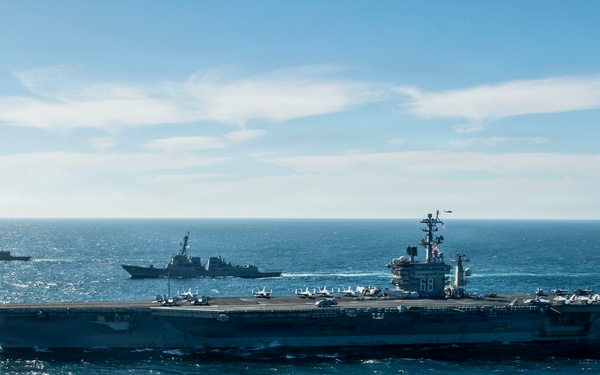 Chilean Navy and Nimitz Carrier Strike Group Photo Exercise