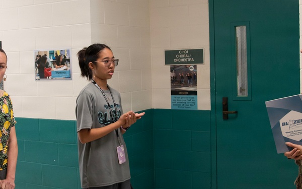 25th Combat Aviation Brigade leaders engage with students at Mililani Middle School