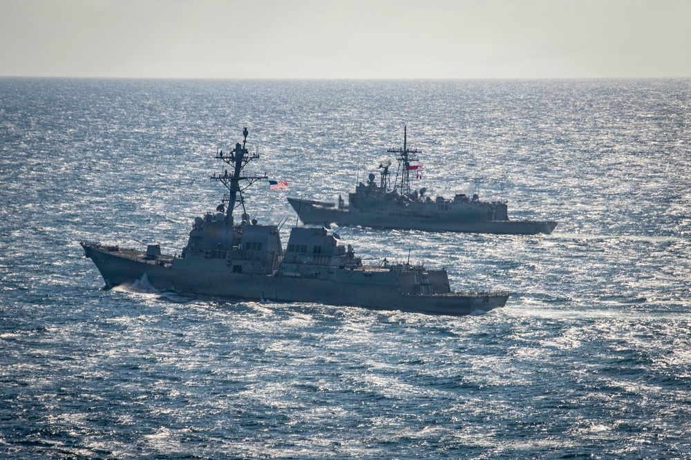 Chilean Navy and Nimitz Carrier Strike Group Photo Exercise