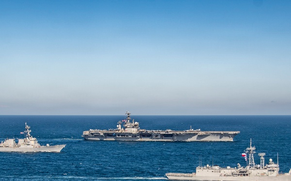 Chilean Navy and Nimitz Carrier Strike Group Photo Exercise