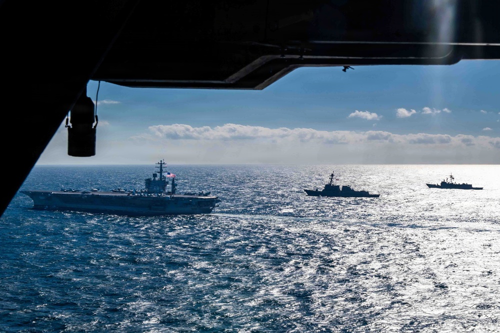 Chilean Navy and Nimitz Carrier Strike Group Photo Exercise