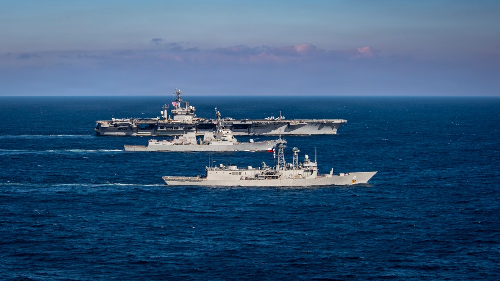 Chilean Navy and Nimitz Carrier Strike Group Photo Exercise