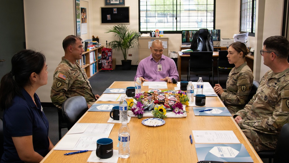 25th Combat Aviation Brigade leaders engage with students at Mililani Middle School