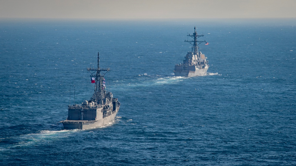 Chilean Navy and Nimitz Carrier Strike Group Photo Exercise