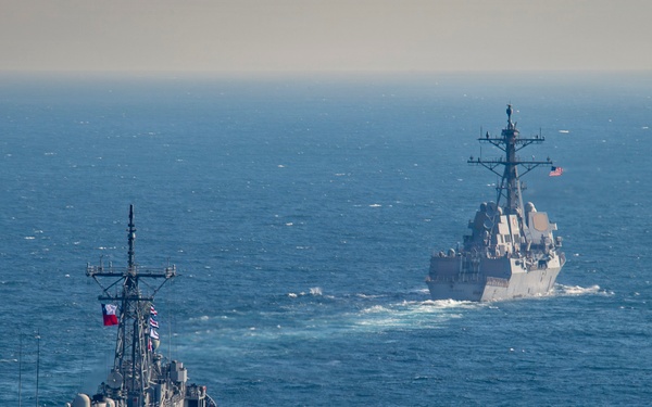 Chilean Navy and Nimitz Carrier Strike Group Photo Exercise
