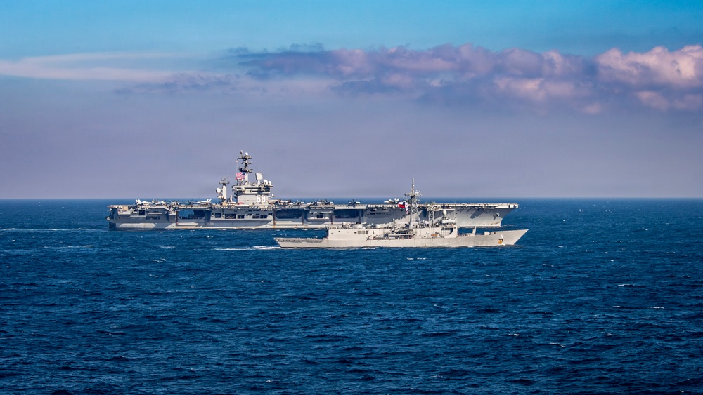 Chilean Navy and Nimitz Carrier Strike Group Photo Exercise