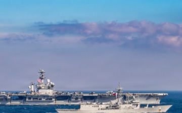 Chilean Navy and Nimitz Carrier Strike Group Photo Exercise