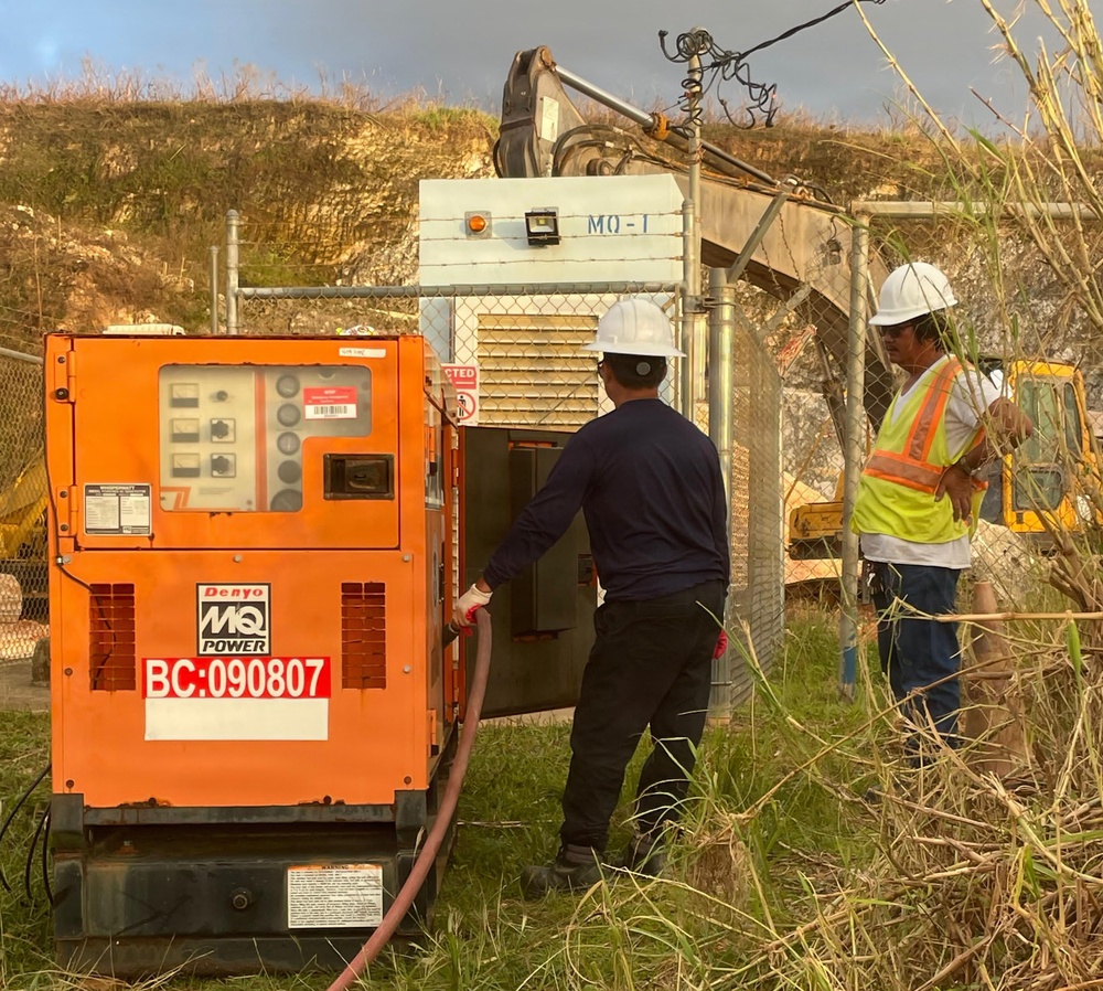 USACE Generator Install at Saipan Water Facility