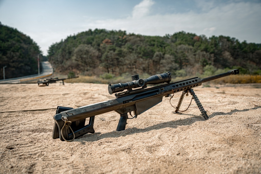 U.S. Marines Participate in a Sniper Range on Rodriguez Live Fire Complex