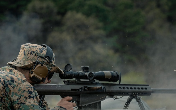 U.S. Marines Participate in a Sniper Range on Rodriguez Live Fire Complex