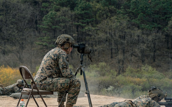 U.S. Marines Participate in a Sniper Range on Rodriguez Live Fire Complex