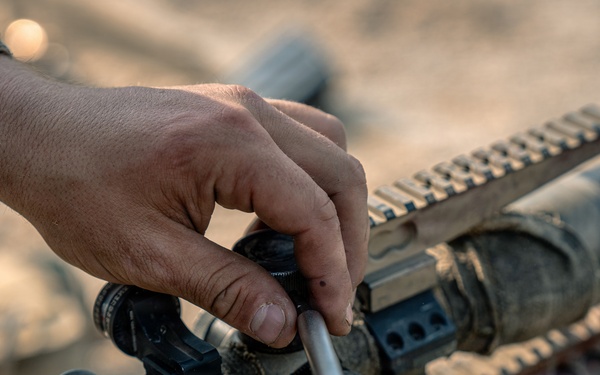 U.S. Marines Participate in a Sniper Range on Rodriguez Live Fire Complex