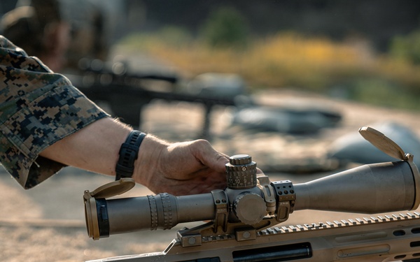 U.S. Marines Participate in a Sniper Range on Rodriguez Live Fire Complex
