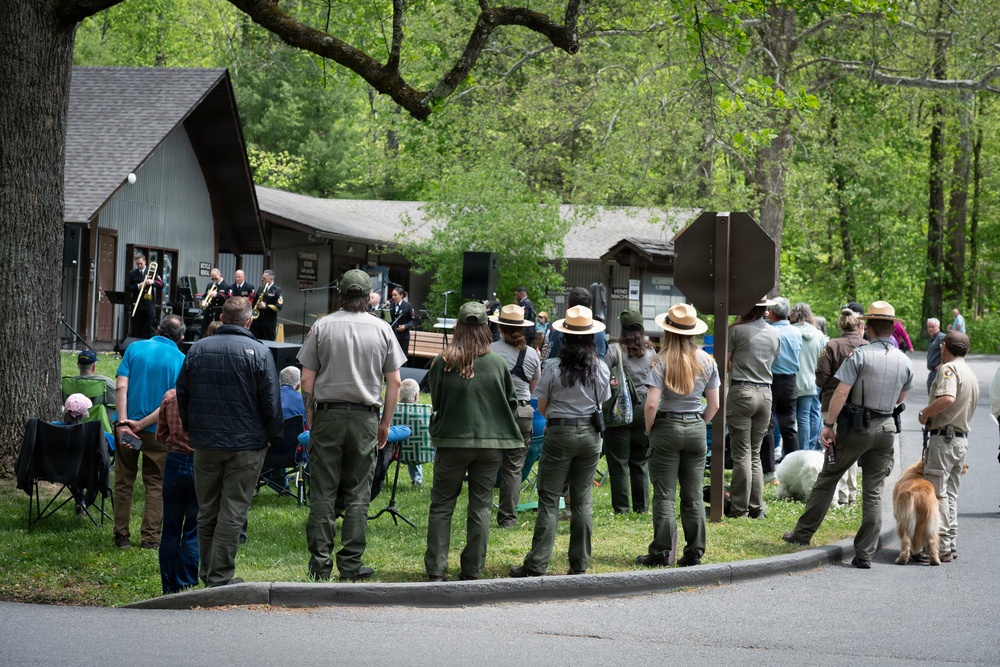 U.S. Naval Academy Band performs in Great Smokey Mountain National Park
