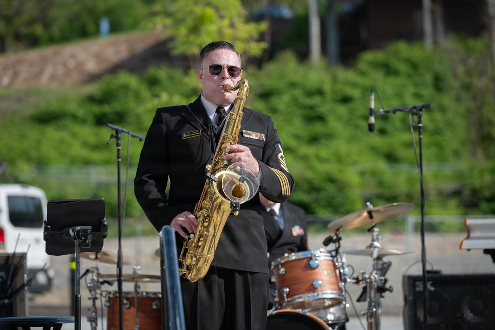 U.S. Naval Academy Band performs at Knoxville Smokies Baseball Game