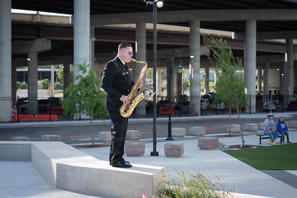 U.S. Naval Academy Band performs at Knoxville Smokies Baseball Game