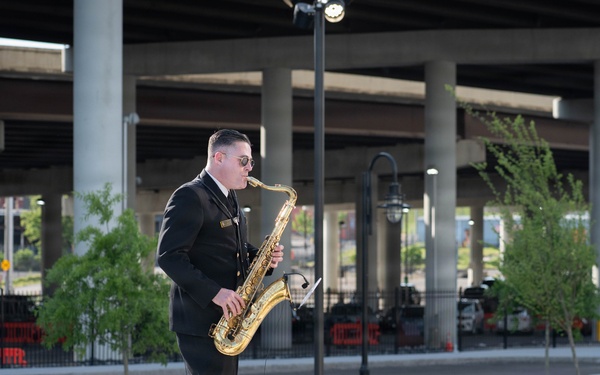 U.S. Naval Academy Band performs at Knoxville Smokies Baseball Game
