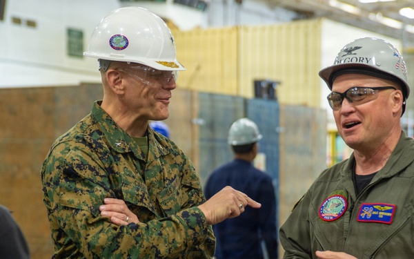 Rear Adm. Carey Cash Visits USS Ronald Reagan (CVN 76)