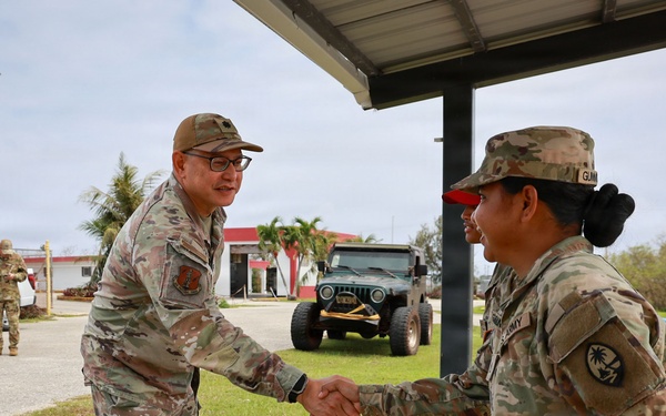 Guam Air National Guard leaders visit Airmen at Green Waste Sites, post- Typhoon Sinlaku