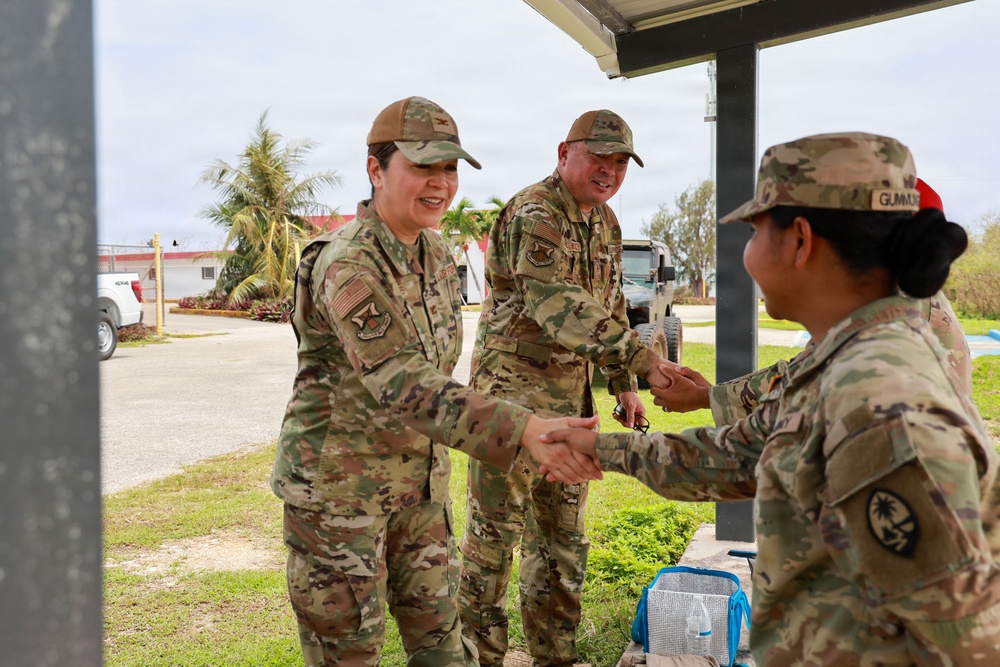 Guam Air National Guard leaders visit Airmen at Green Waste Sites, post- Typhoon Sinlaku