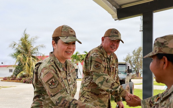 Guam Air National Guard leaders visit Airmen at Green Waste Sites, post- Typhoon Sinlaku