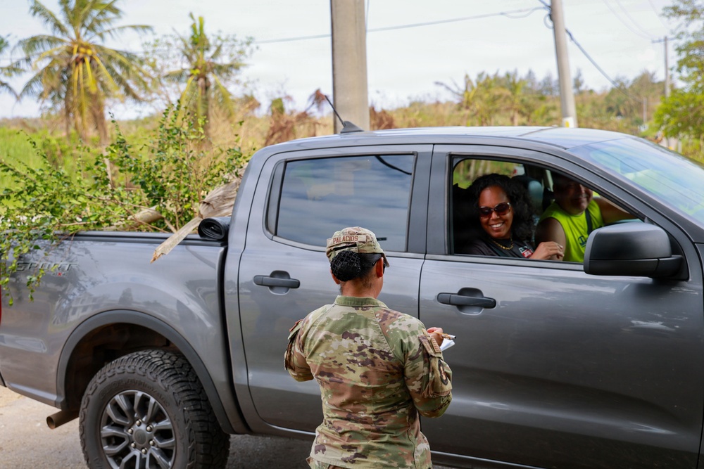 Guam Air National Guard leaders visit Airmen at Green Waste Sites, post- Typhoon Sinlaku