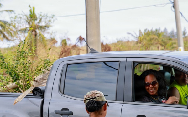 Guam Air National Guard leaders visit Airmen at Green Waste Sites, post- Typhoon Sinlaku